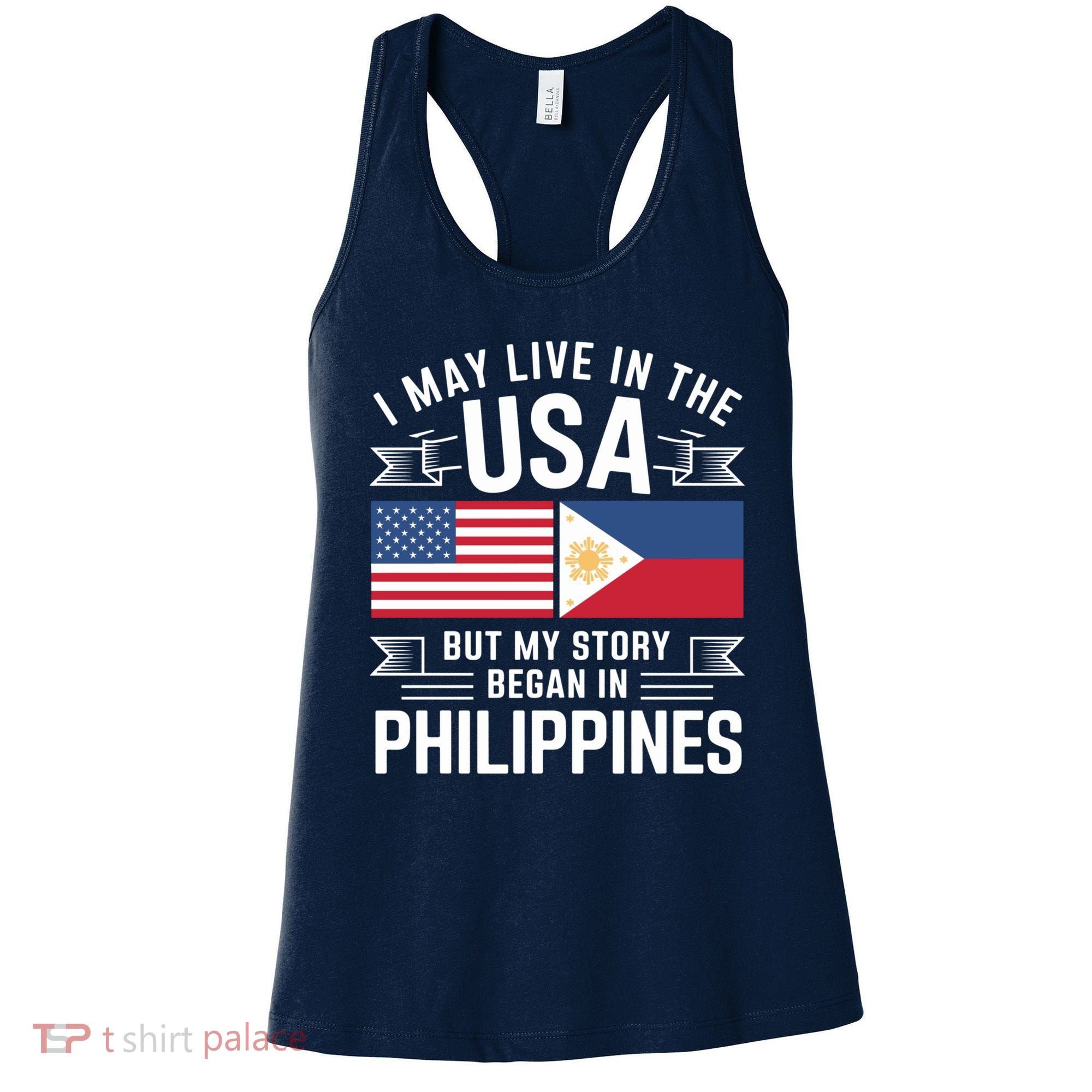 Philippines American Flag Usa Filipino Roots Present Women's Tank Top