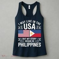 Philippines American Flag Usa Filipino Roots Present Women's Tank Top thumb 3