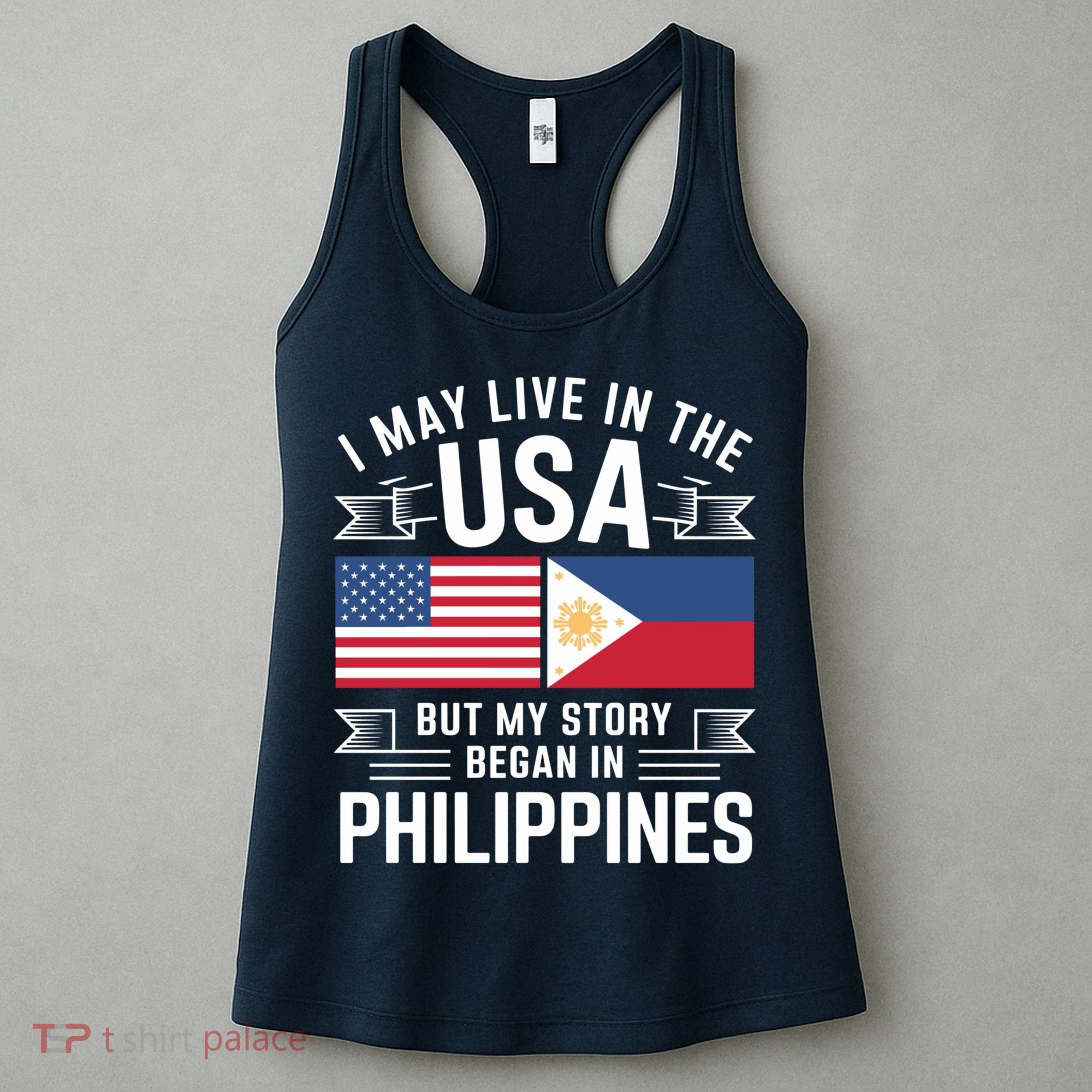 Philippines American Flag Usa Filipino Roots Present Women's Tank Top