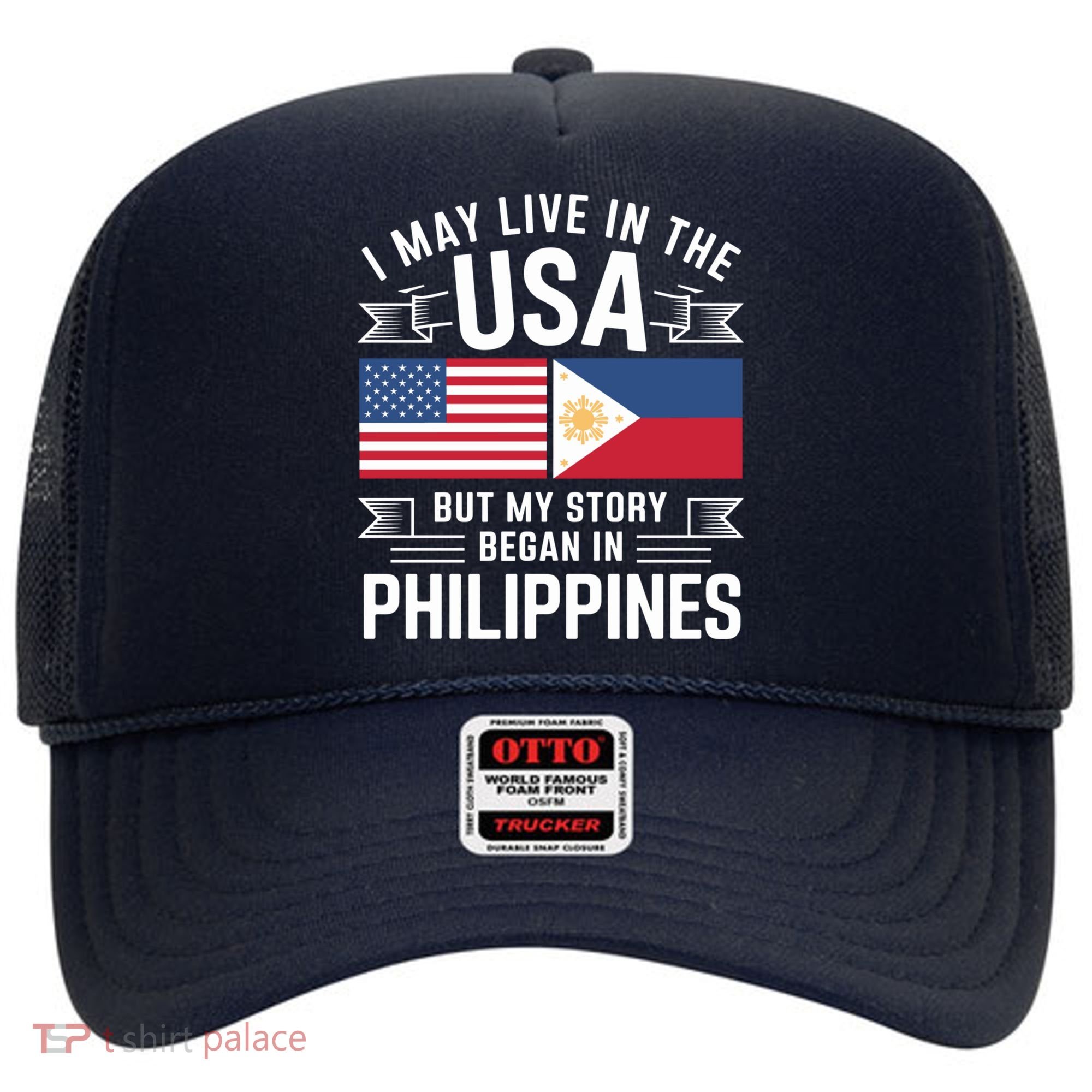 Philippines American Flag Usa Filipino Roots Present Hat