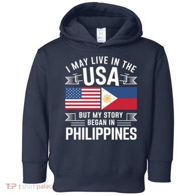 Philippines American Flag Usa Filipino Roots Present Toddler Hoodie