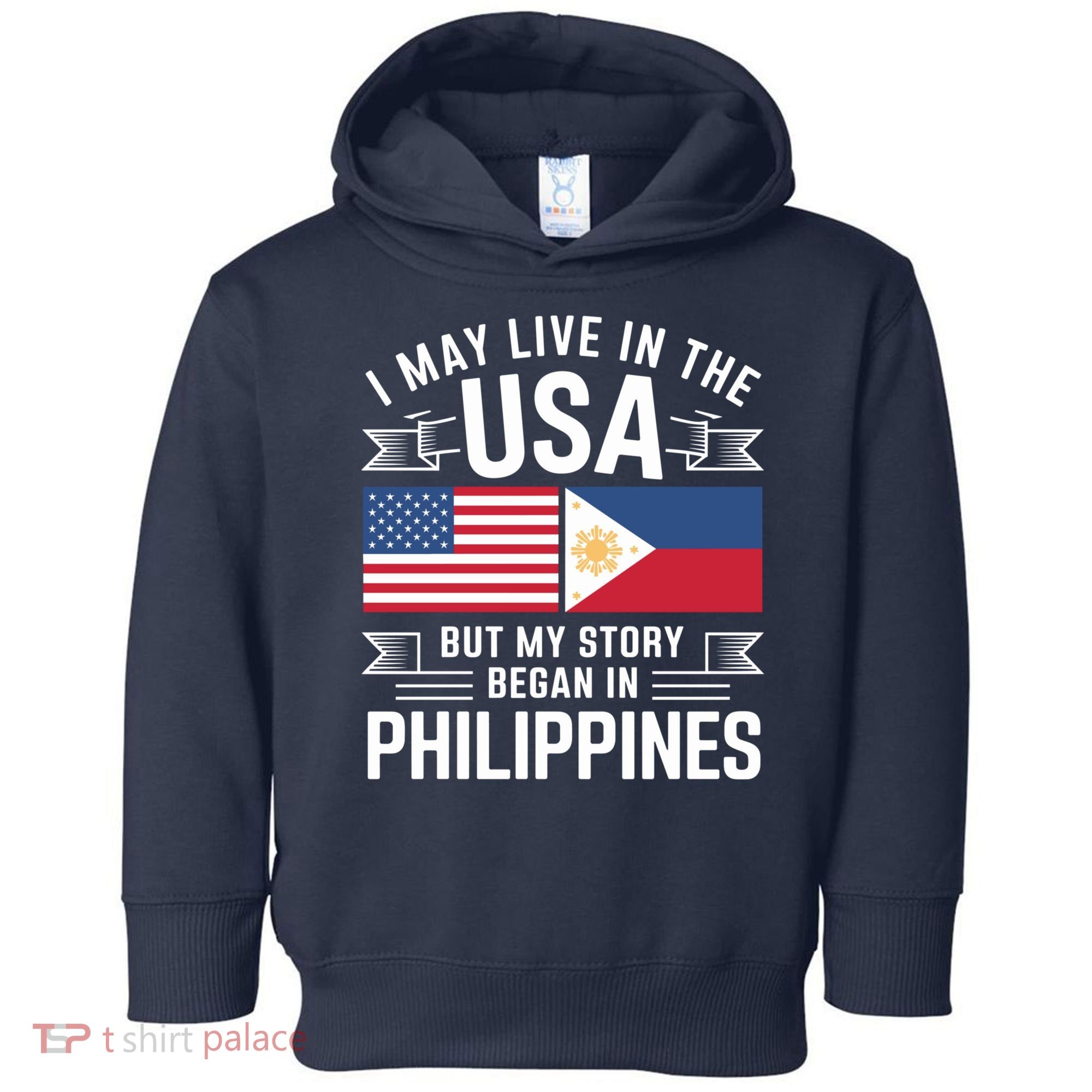 Philippines American Flag Usa Filipino Roots Present Toddler Hoodie