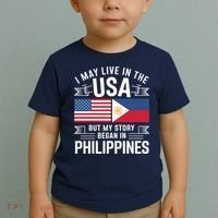 Philippines American Flag Usa Filipino Roots Present Toddler T-Shirt thumb 2