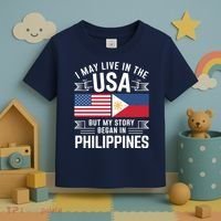 Philippines American Flag Usa Filipino Roots Present Toddler T-Shirt thumb 3