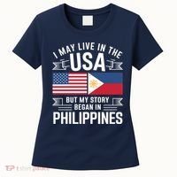 Philippines American Flag Usa Filipino Roots Present Women's T-Shirt thumb 0
