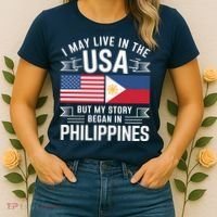 Philippines American Flag Usa Filipino Roots Present Women's T-Shirt thumb 2