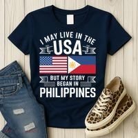 Philippines American Flag Usa Filipino Roots Present Women's T-Shirt thumb 3