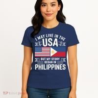 Philippines American Flag Usa Filipino Roots Present Women's T-Shirt thumb 4