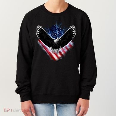 Patriotic American Flag Bald Eagle Women's Sweatshirt