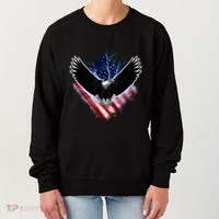 Patriotic American Flag Bald Eagle Women's Sweatshirt thumb 0
