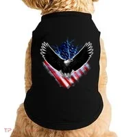 Patriotic American Flag Bald Eagle Doggie Tank thumb 0