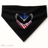 Patriotic American Flag Bald Eagle USA-Made Doggie Bandana thumb 0
