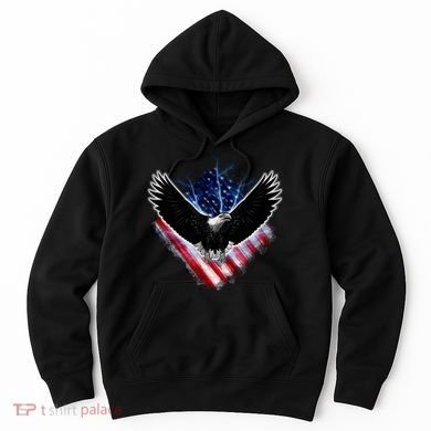 Patriotic American Flag Bald Eagle Hoodie