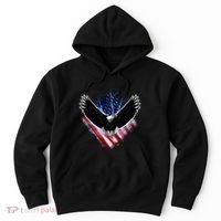 Patriotic American Flag Bald Eagle Hoodie thumb 0