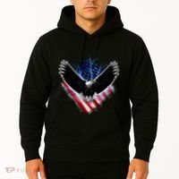 Patriotic American Flag Bald Eagle Hoodie thumb 2
