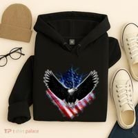 Patriotic American Flag Bald Eagle Hoodie thumb 4