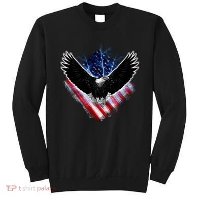 Patriotic American Flag Bald Eagle Sweatshirt