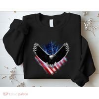Patriotic American Flag Bald Eagle Sweatshirt thumb 2