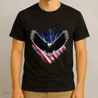 Patriotic American Flag Bald Eagle T-Shirt thumb 3