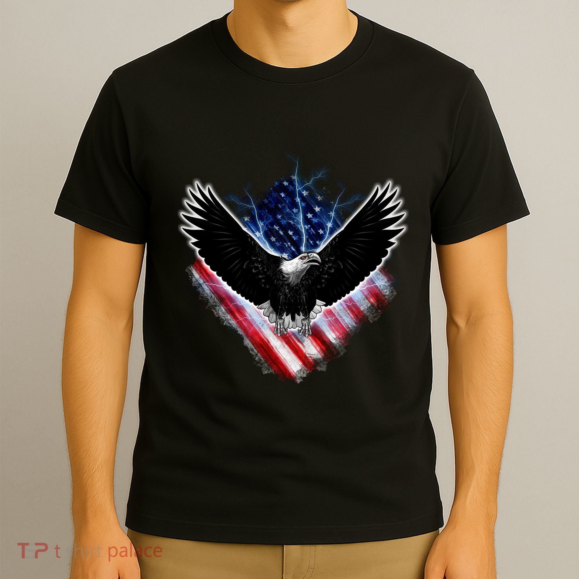 Patriotic American Flag Bald Eagle T-Shirt