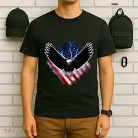 Patriotic American Flag Bald Eagle T-Shirt thumb 6