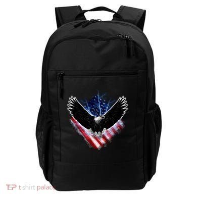 Patriotic American Flag Bald Eagle Backpack