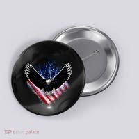 Patriotic American Flag Bald Eagle Button thumb 0