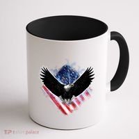 Patriotic American Flag Bald Eagle Coffee Mug thumb 1