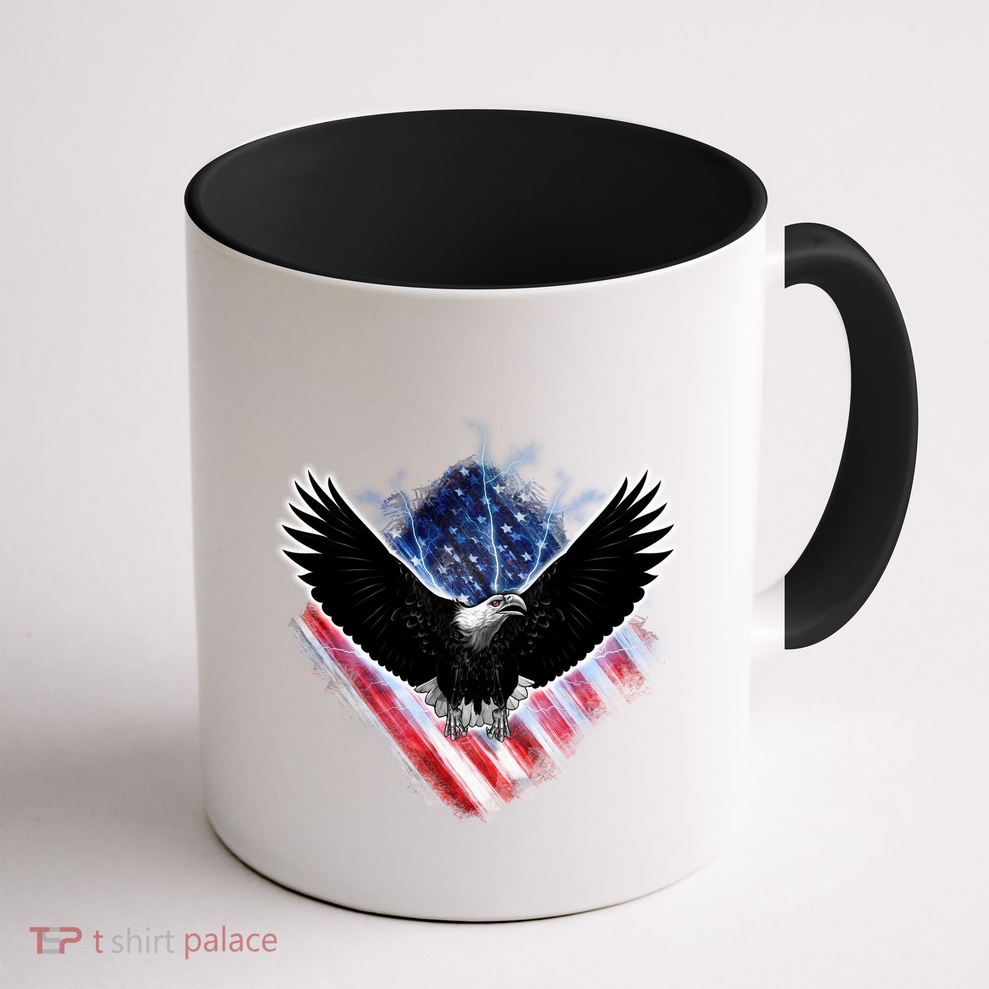 Patriotic American Flag Bald Eagle Coffee Mug