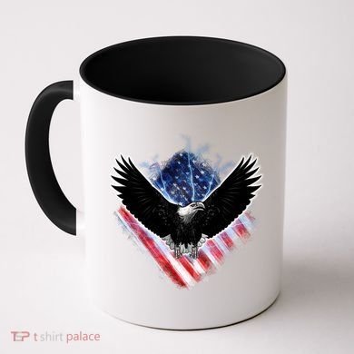 Patriotic American Flag Bald Eagle Coffee Mug