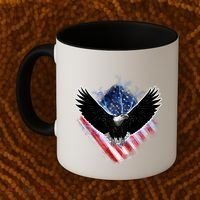 Patriotic American Flag Bald Eagle Coffee Mug thumb 2