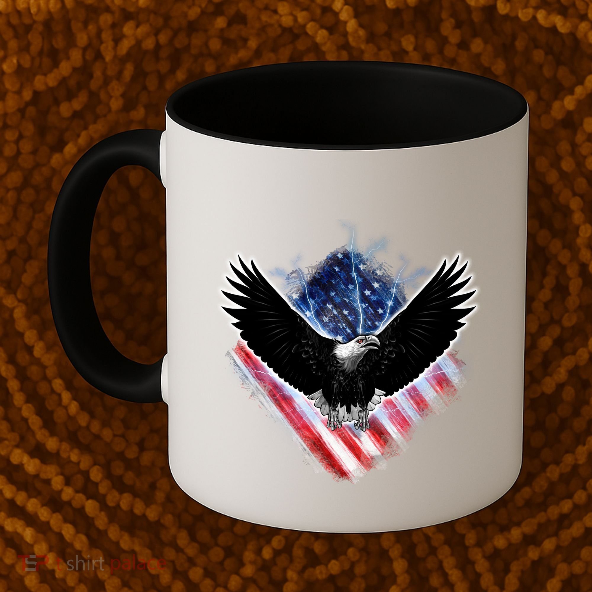 Patriotic American Flag Bald Eagle Coffee Mug