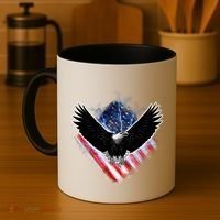 Patriotic American Flag Bald Eagle Coffee Mug thumb 4