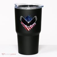 Patriotic American Flag Bald Eagle Tumbler thumb 0