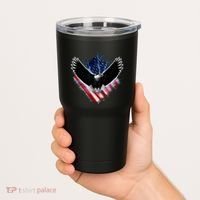 Patriotic American Flag Bald Eagle Tumbler thumb 2
