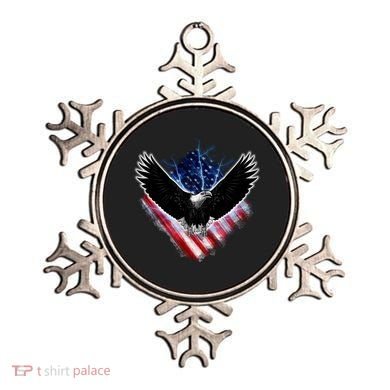 Patriotic American Flag Bald Eagle Ornament