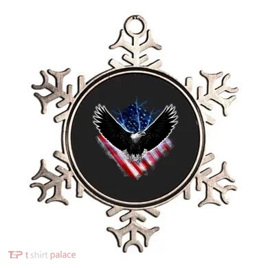 Patriotic American Flag Bald Eagle Ornament