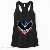 Patriotic American Flag Bald Eagle Women's Tank Top thumb 0