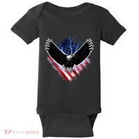 Patriotic American Flag Bald Eagle Baby Bodysuit thumb 0