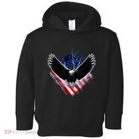 Patriotic American Flag Bald Eagle Toddler Hoodie thumb 0