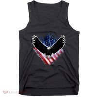 Patriotic American Flag Bald Eagle Tank Top thumb 0