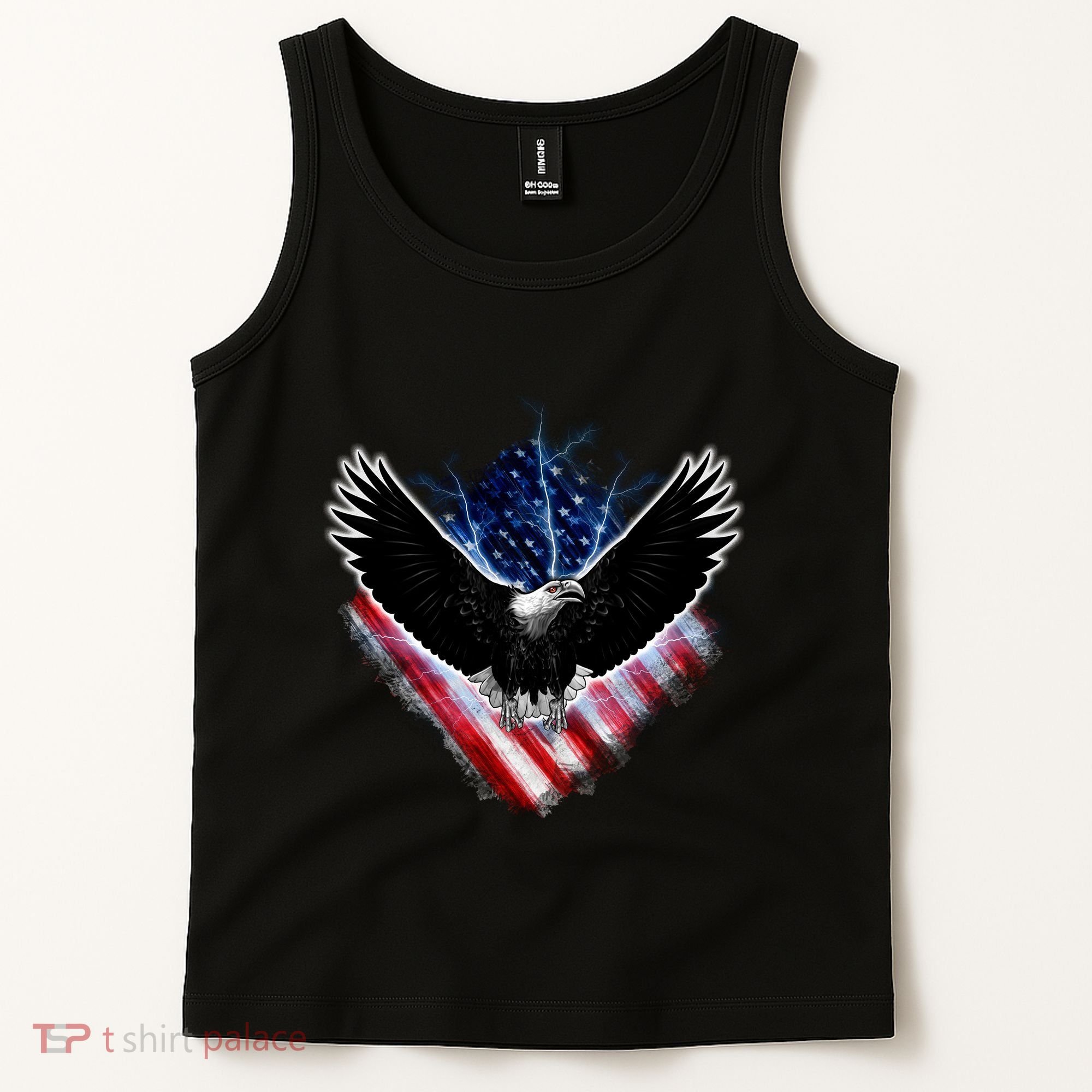Patriotic American Flag Bald Eagle Tank Top