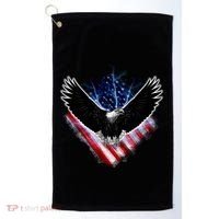 Patriotic American Flag Bald Eagle Golf Towel thumb 0