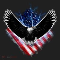Patriotic American Flag Bald Eagle Golf Towel thumb 3