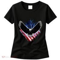 Patriotic American Flag Bald Eagle Women's T-Shirt thumb 0
