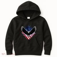 Patriotic American Flag Bald Eagle Kids Hoodie thumb 0