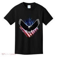 Patriotic American Flag Bald Eagle Kids T-Shirt thumb 0