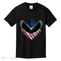 Patriotic American Flag Bald Eagle Kids T-Shirt thumb 0