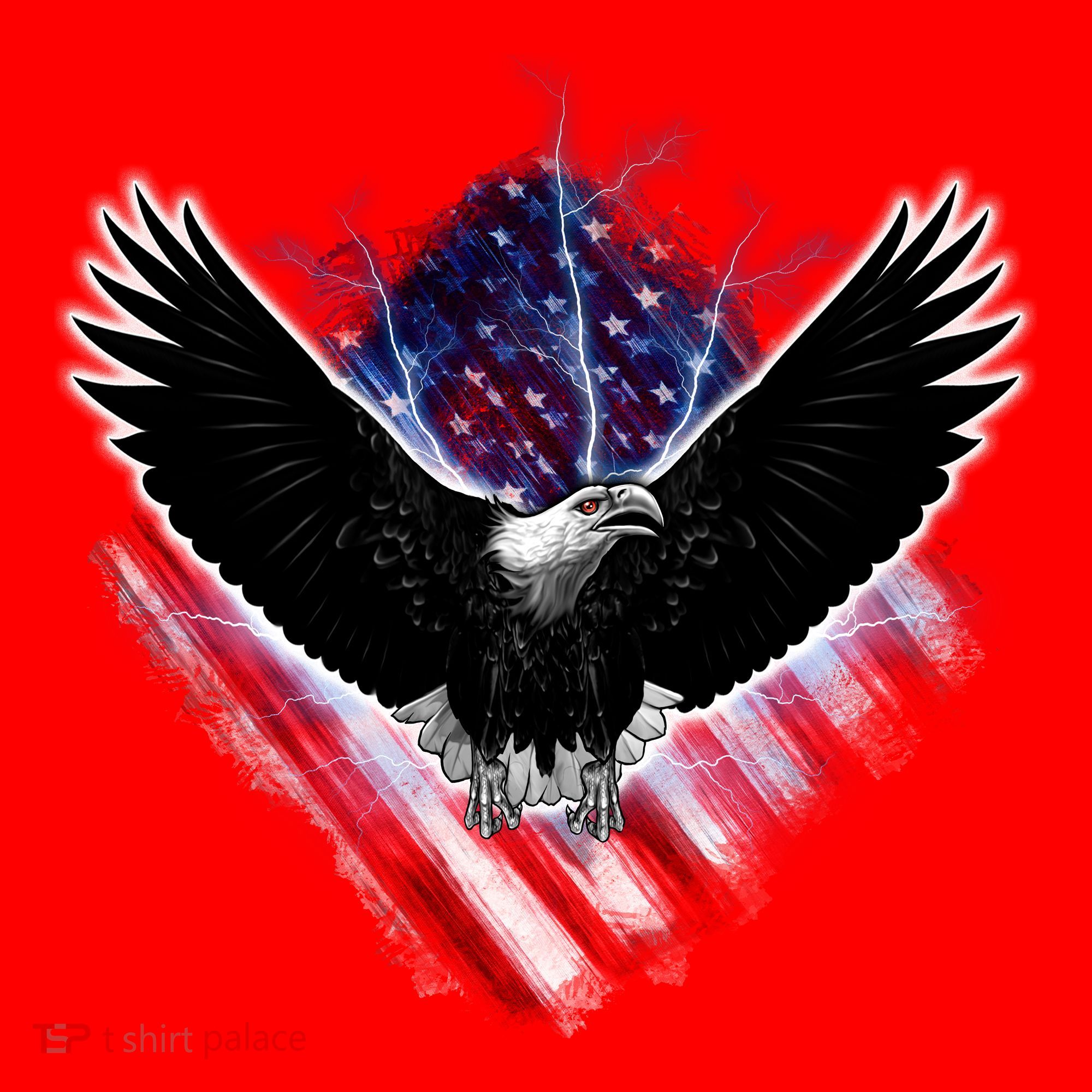 Patriotic American Flag Bald Eagle Santa Hat