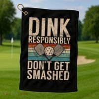 Pickleball Accessories Funny Slogan Pickleball Golf Towel thumb 1